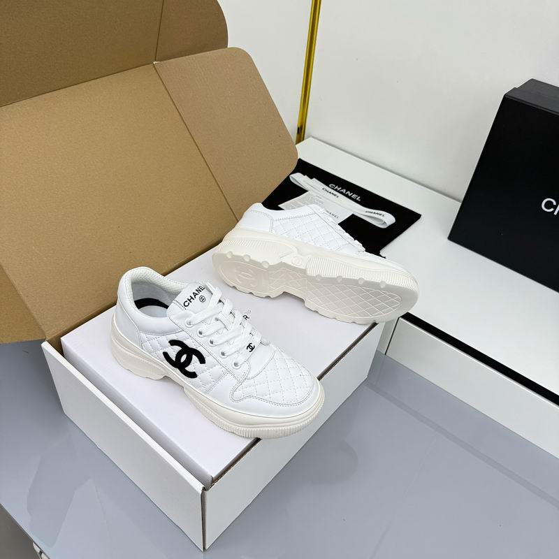White Chunky Canvas Sneakers