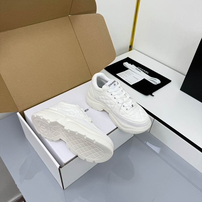 White Chunky Designer-Style Sneakers