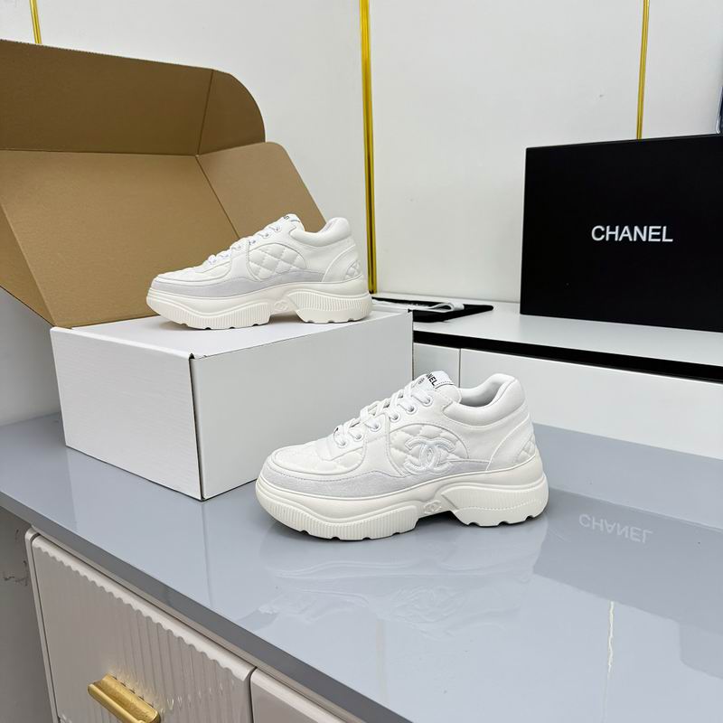 White Chunky Designer-Style Sneakers
