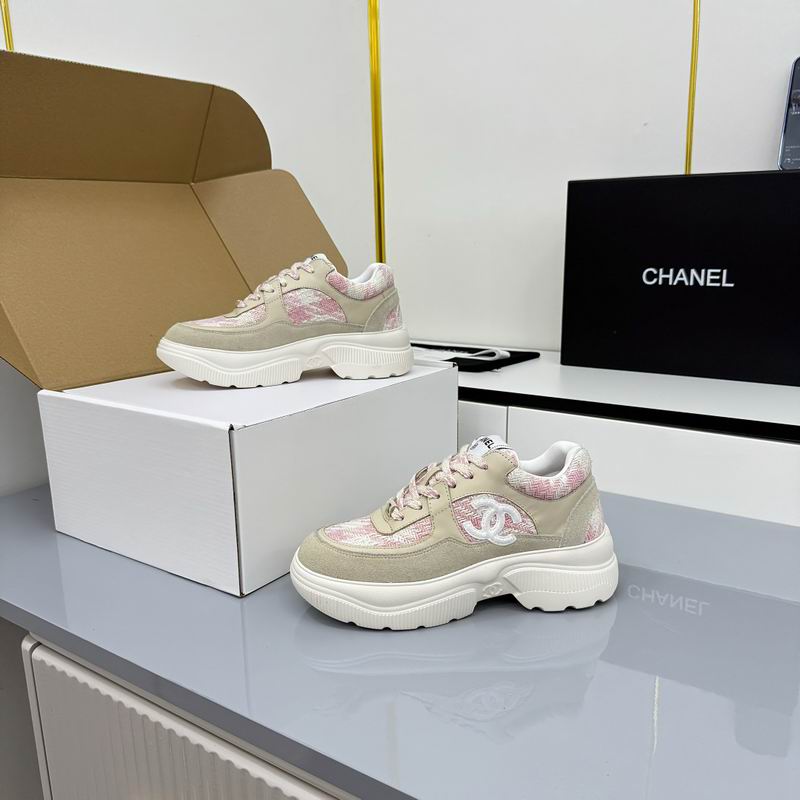 Pink White Chunky Sneakers