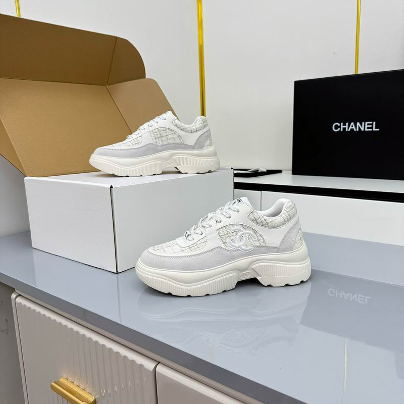 White Chunky Platform Sneakers Presented