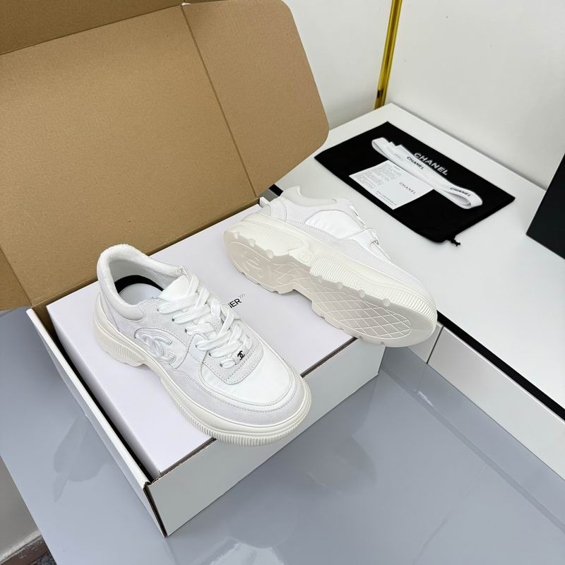 White Chunky Platform Sneakers