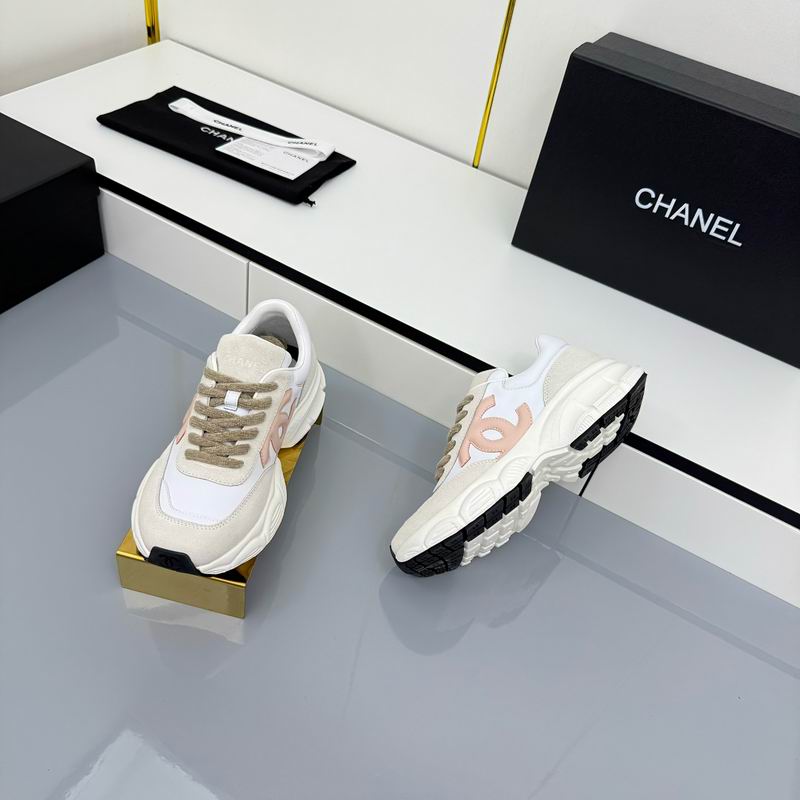 White Pink Runner Sneakers