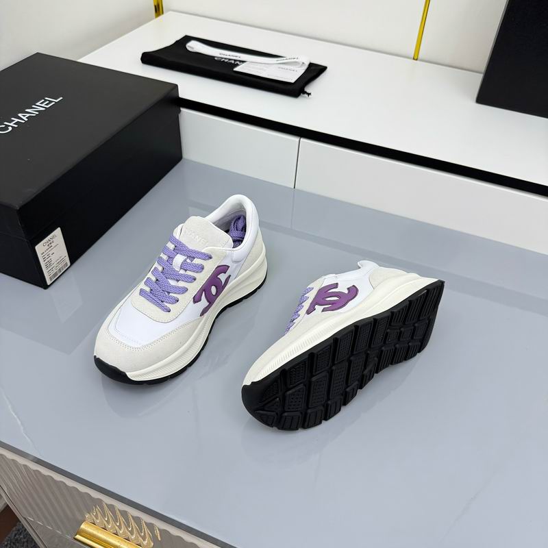 White Purple Suede Kidskin