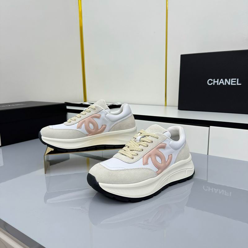 White Pink Sneakers Thick Rubber Sole