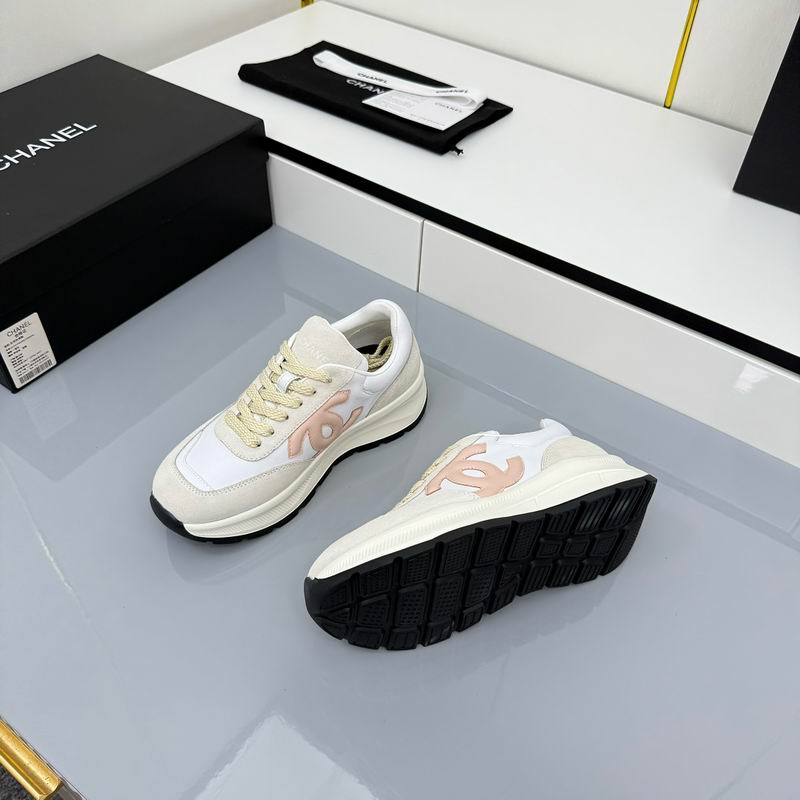 White Pink Sneakers Thick Rubber Sole