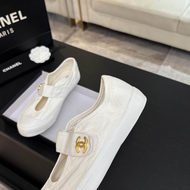 White Mary Jane Casual Canvas Shoes