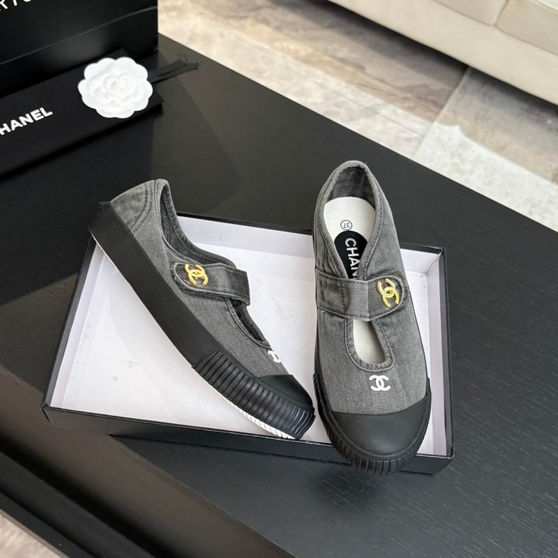 Grey Mary Jane Casual Canvas Shoes