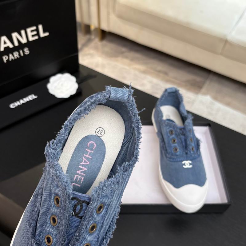 Blue Canvas Slip Casual Shoes