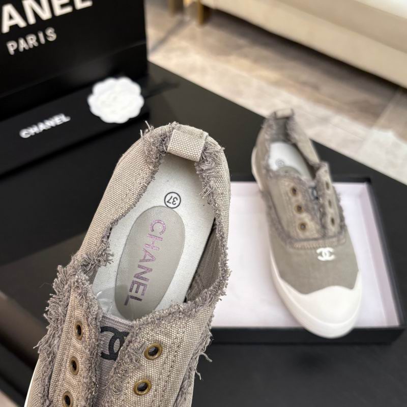 Grey Canvas Slip Casual Shoes
