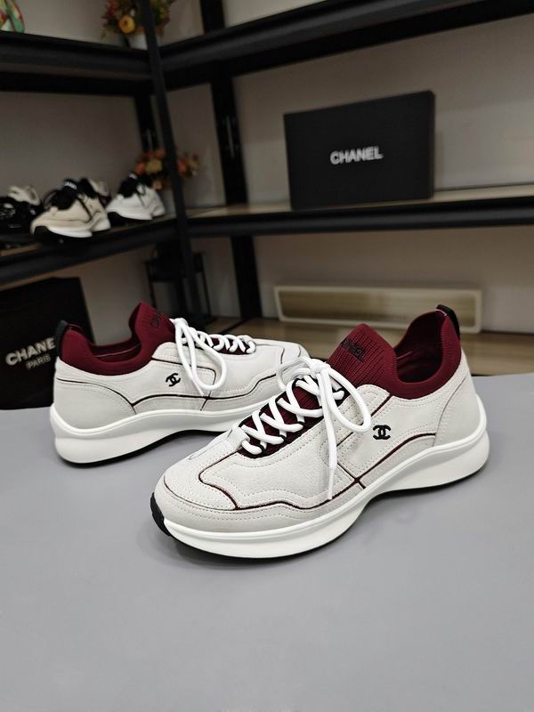 Ivory Red Calfskin Mixed Fibers Sneakers