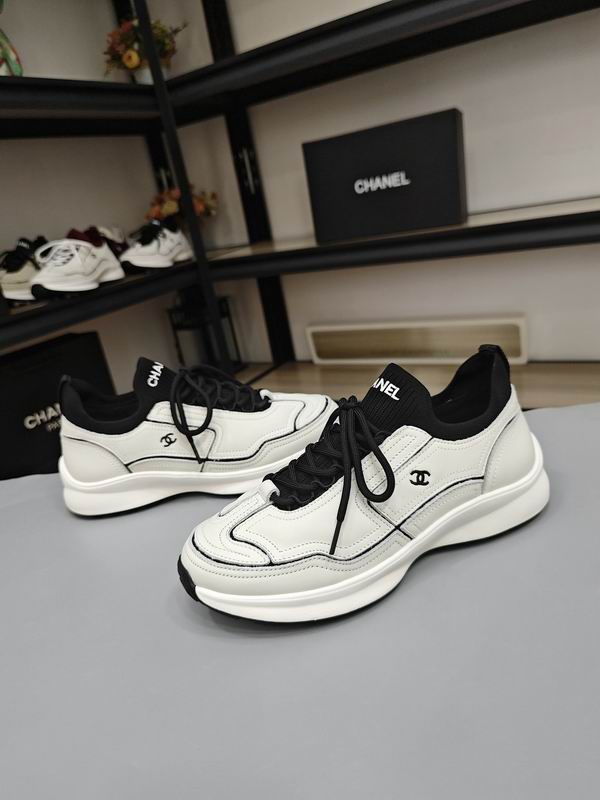 Ivory Black Calfskin Mixed Fibers Sneakers