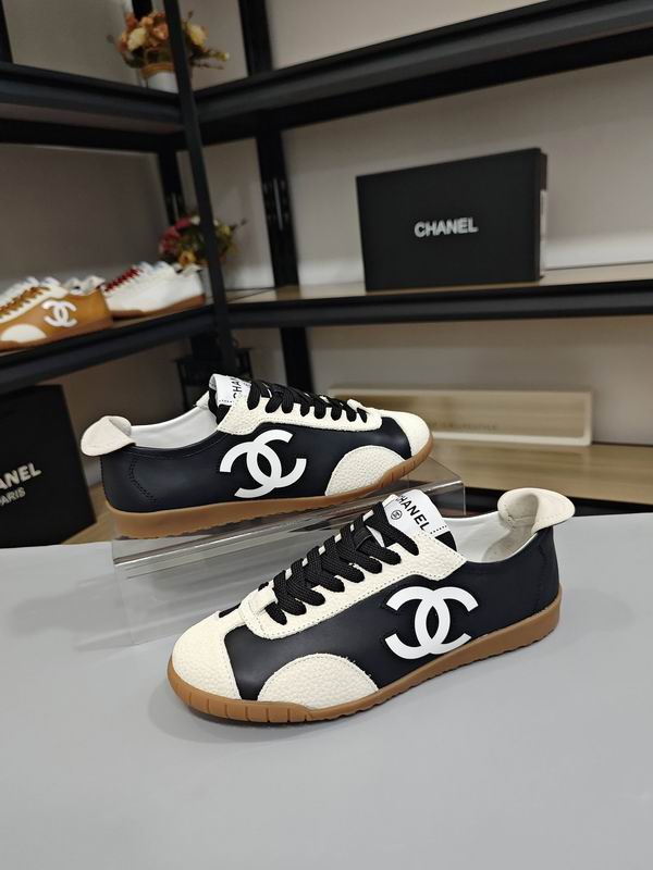 Black White Calfskin Low Top Sneakers