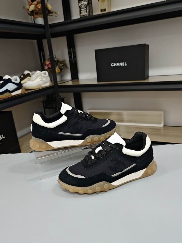 Black Grey Mixed Fibers Suede Calfskin Sneakers