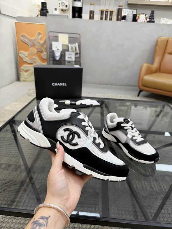 Black White Runner Sneakers Vibrant White Sole Accent
