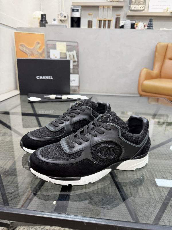 Black Runner Sneakers Vibrant White Sole Accent