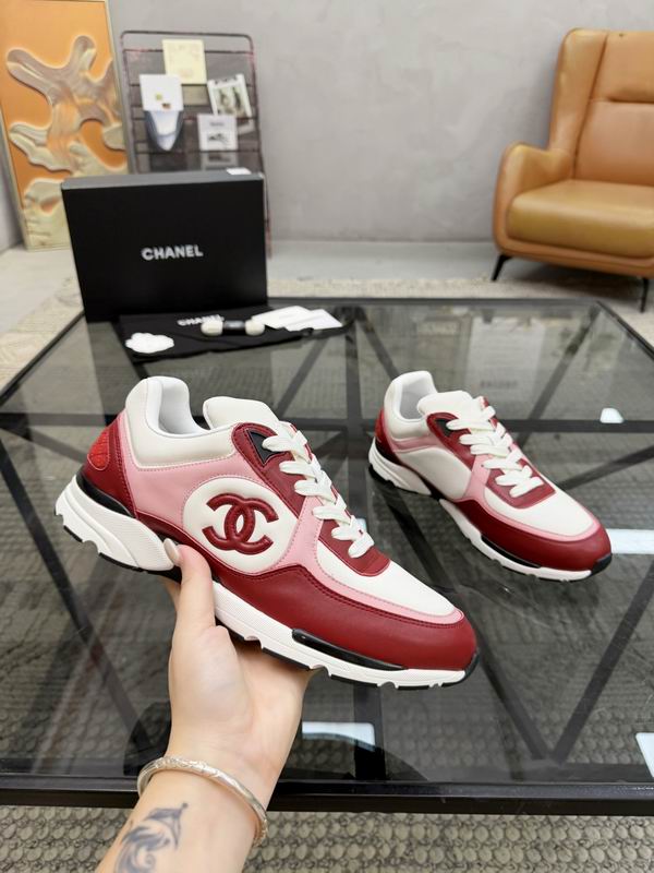 Red Runner Sneakers Vibrant White Sole Accent
