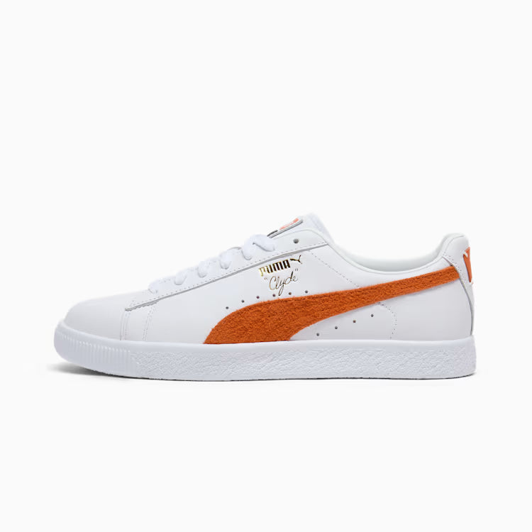 Puma Clyde Base White-Maple Syrup-Puma Team Gold