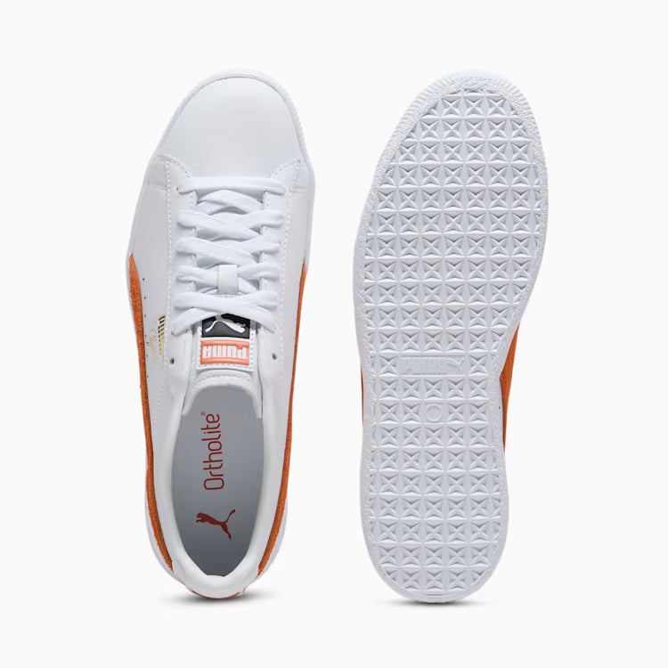 Puma Clyde Base White-Maple Syrup-Puma Team Gold