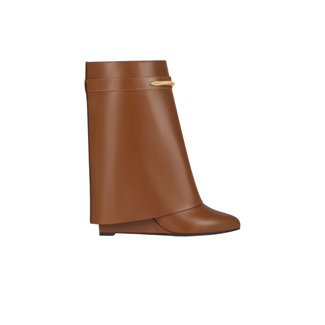 Givenchy Shark Pinch Ankle Boots In Leather Tan