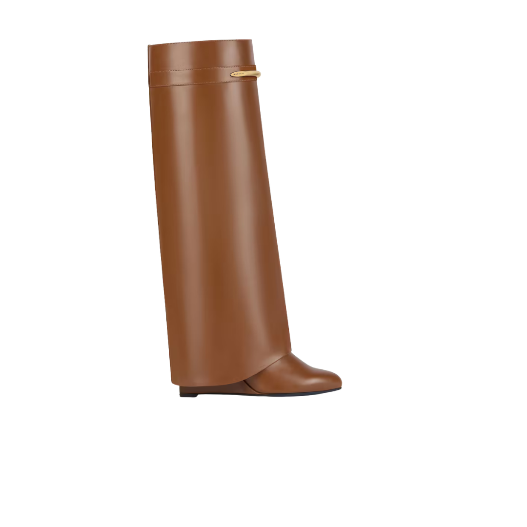 Givenchy Shark Pinch Boots In Leather Tan