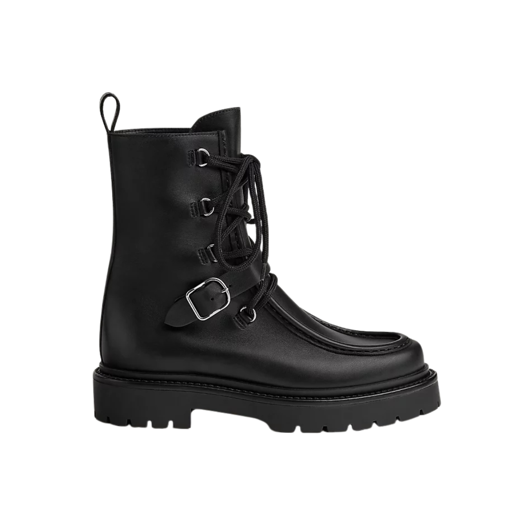 Hermes Land Ankle Boot Noir