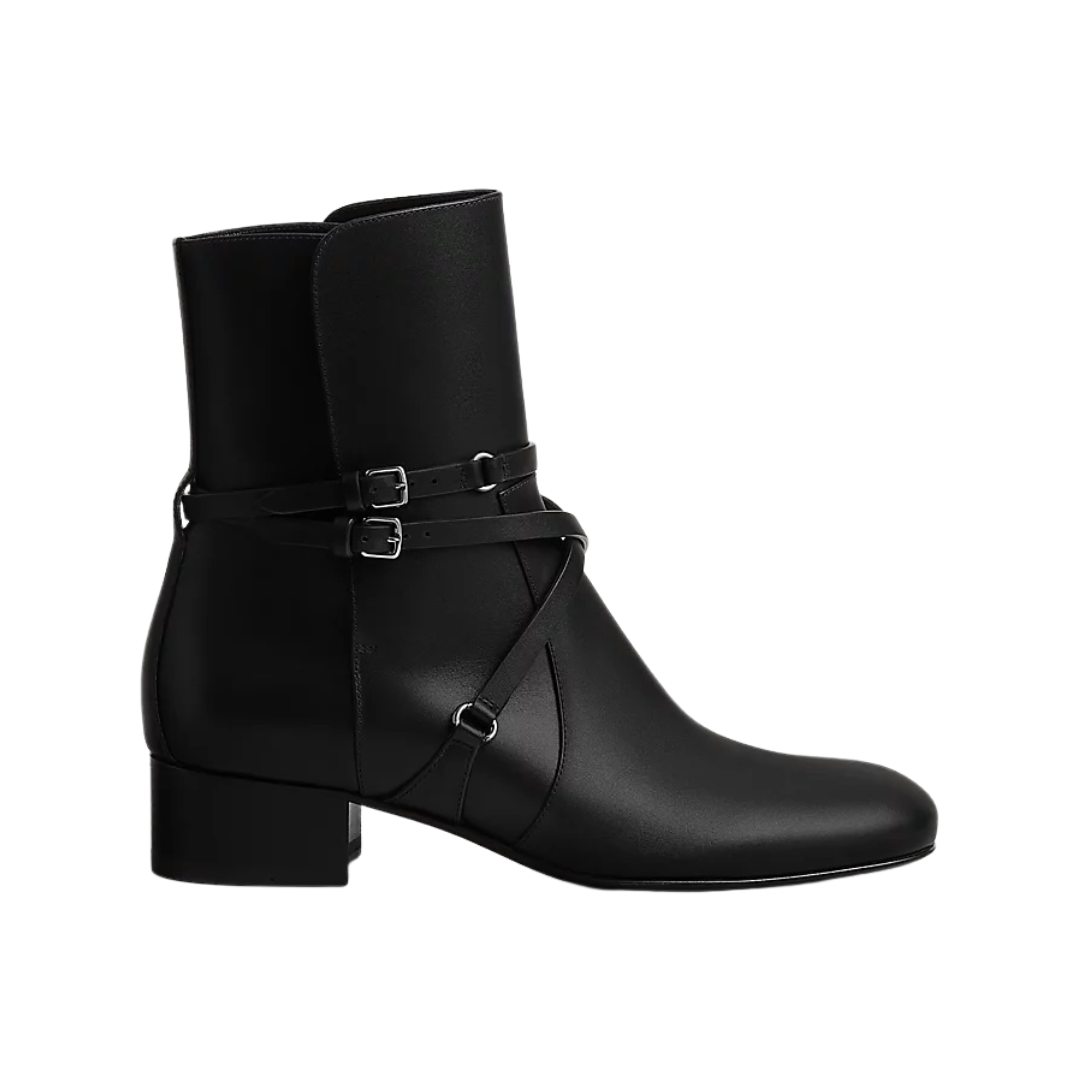 Hermes Nancy 35 Ankle Boot Noir