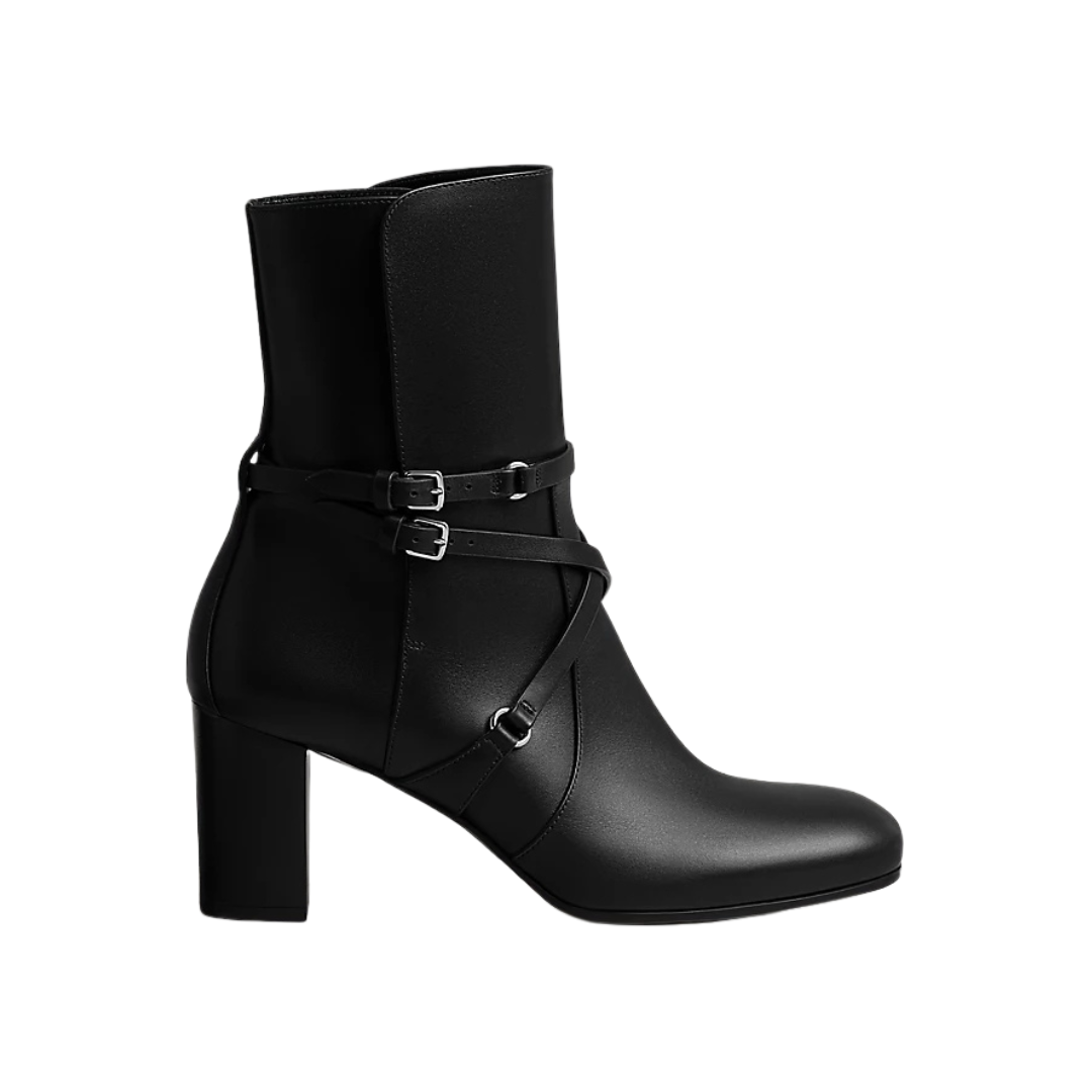 Hermes Nancy 70 Ankle Boot Noir