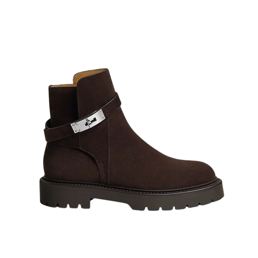 Hermes Jeff Ankle Boot Marron Ébène
