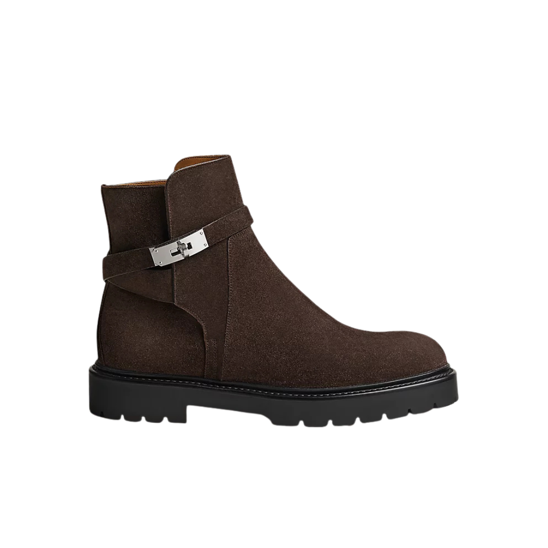 Hermes Jeff Ankle Boot Marron Ébène