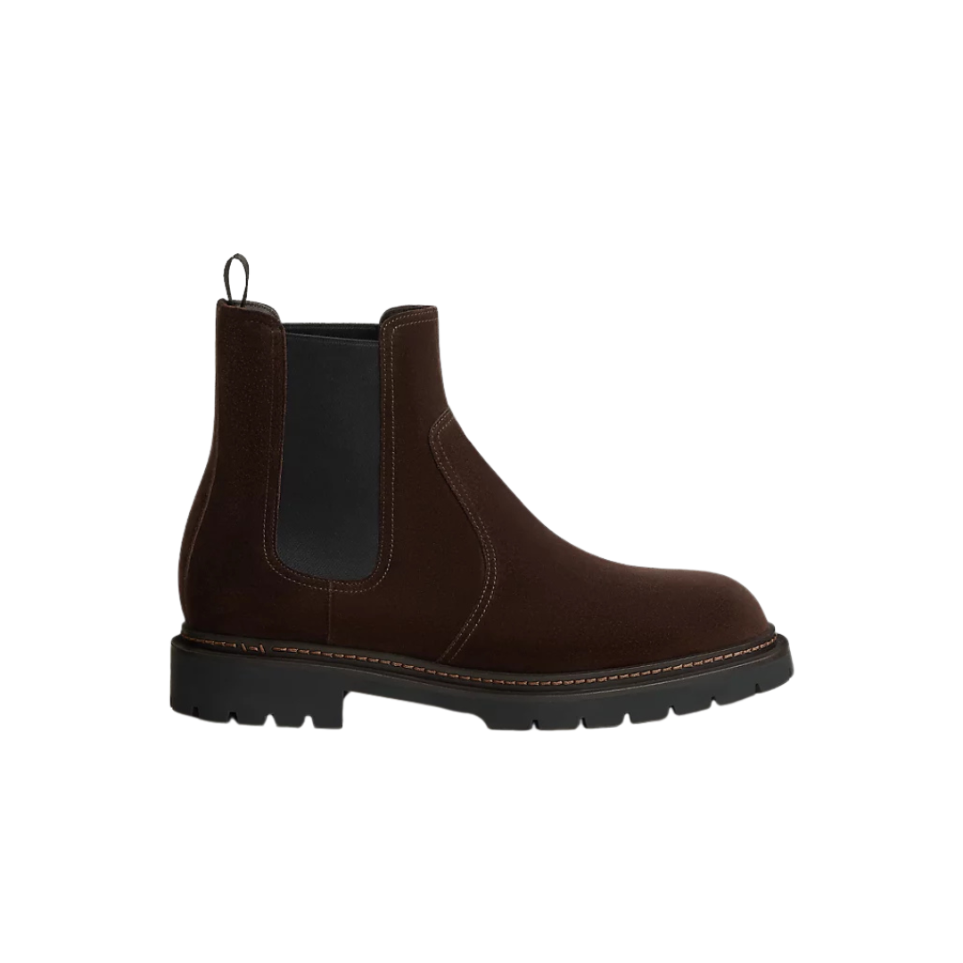 Hermes Mateo Ankle Boot Marron Ébène