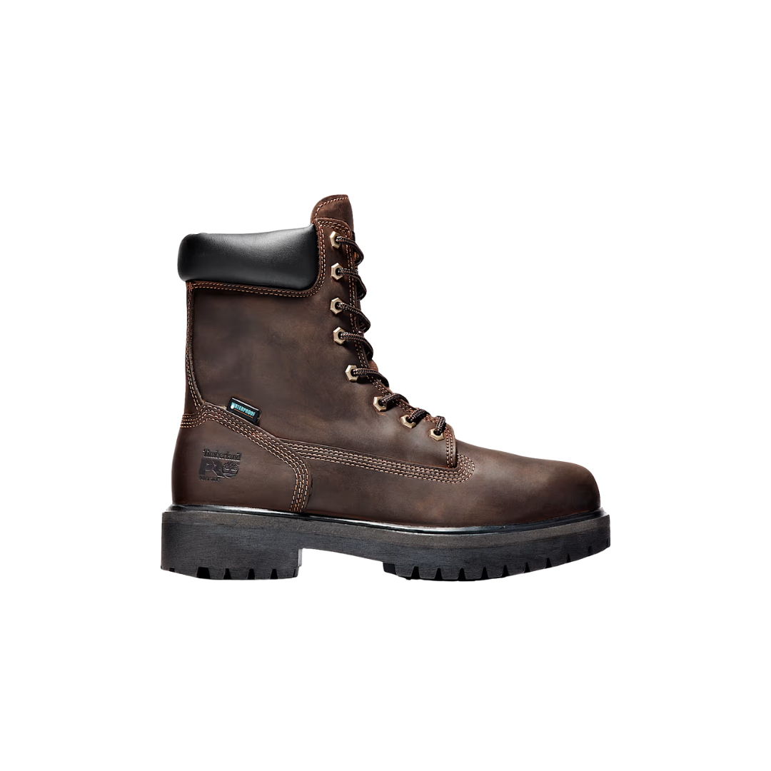 Timberland Direct Attach 8″ Soft Toe Waterproof Insulated Work Boot Brown