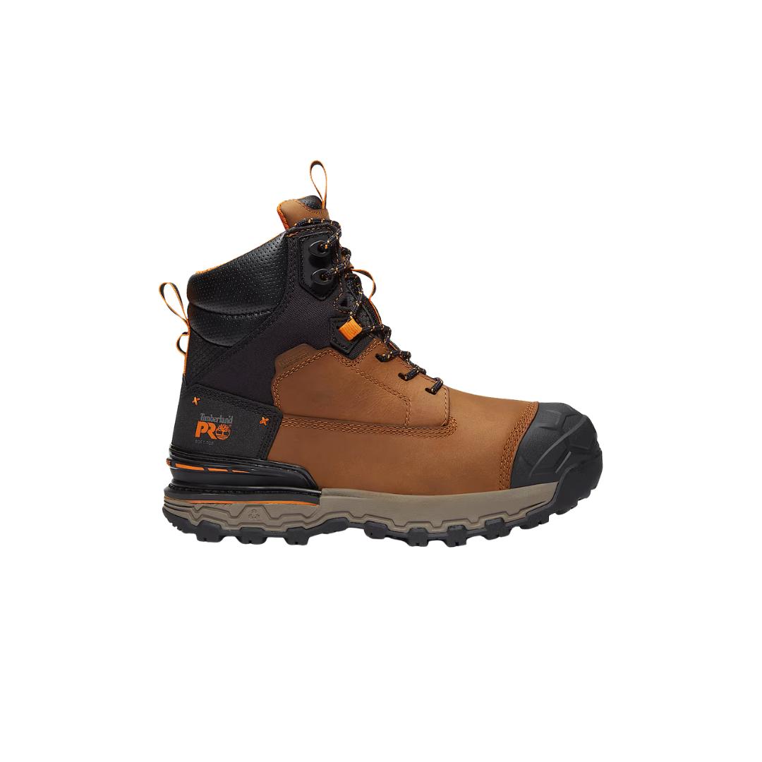 Timberland Boondock Ultralight 6 Soft Toe Waterproof Work Boot Light Brown Full-Grain