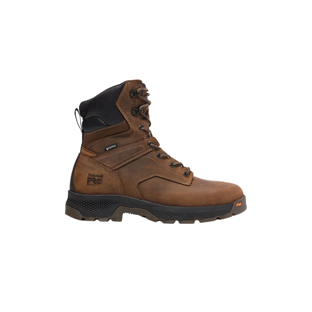 Timberland TiTAN EV 8 Soft-Toe Waterproof Work Boot Medium Brown Full-Grain