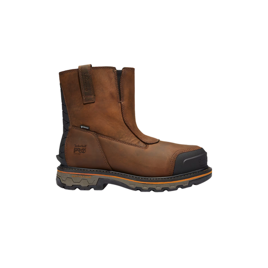 Timberland True Grit Chelsea Soft Toe Waterproof Work Boot Medium Brown Full-Grain