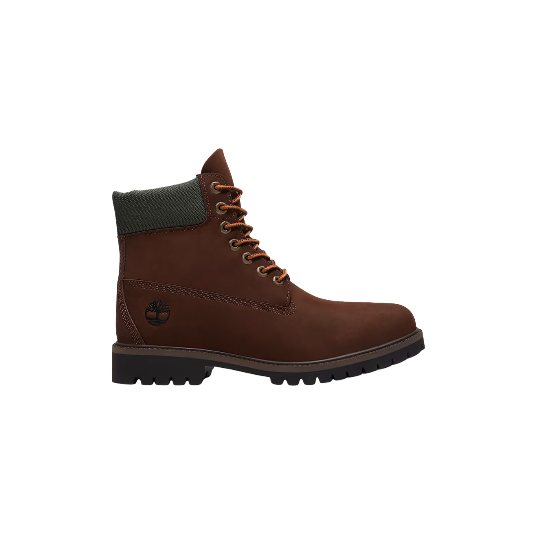 Timberland Heritage 6-Inch Waterproof Boot Dark Brown Nubuck/Gold