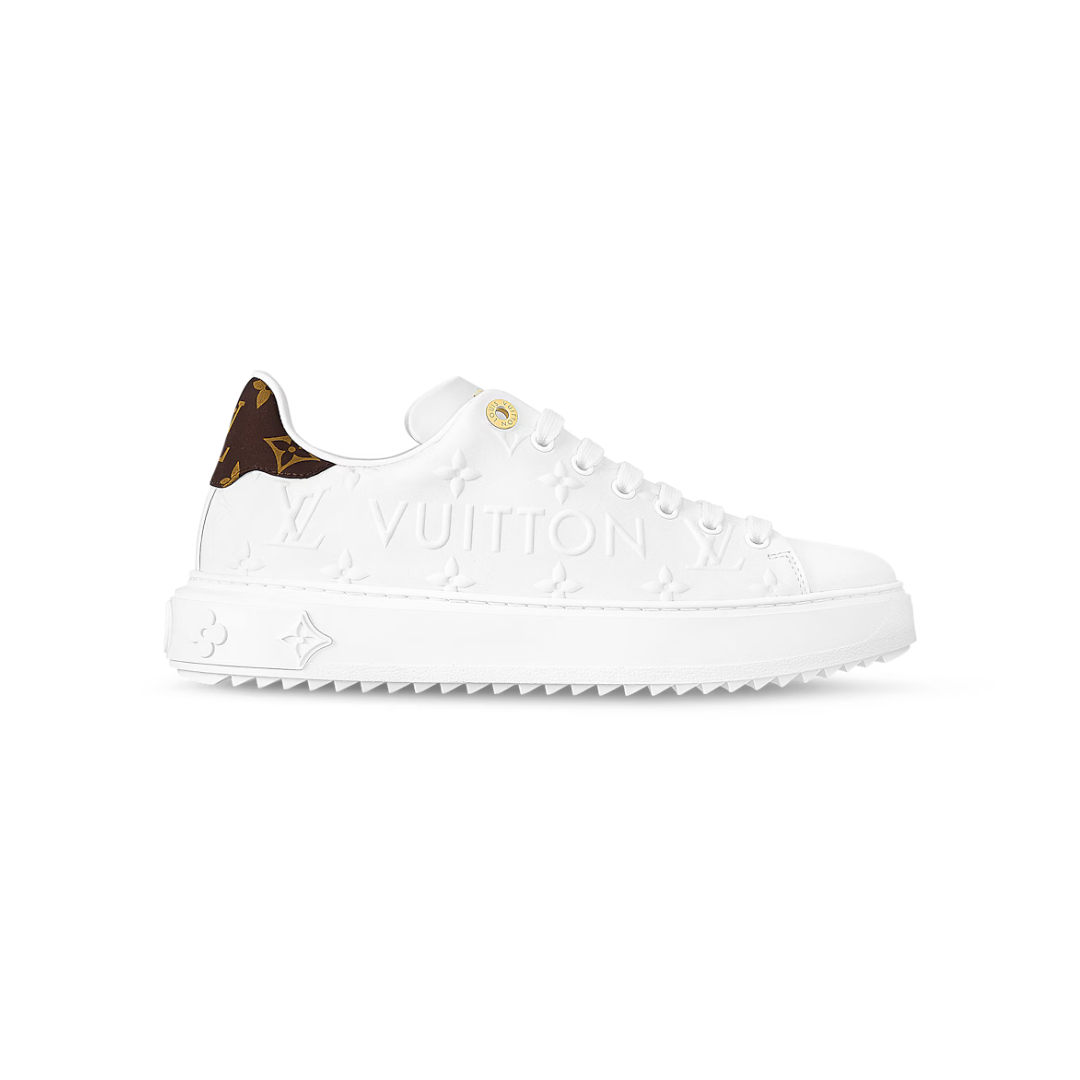 LV Time Out Sneaker White Debossed Calf Leather