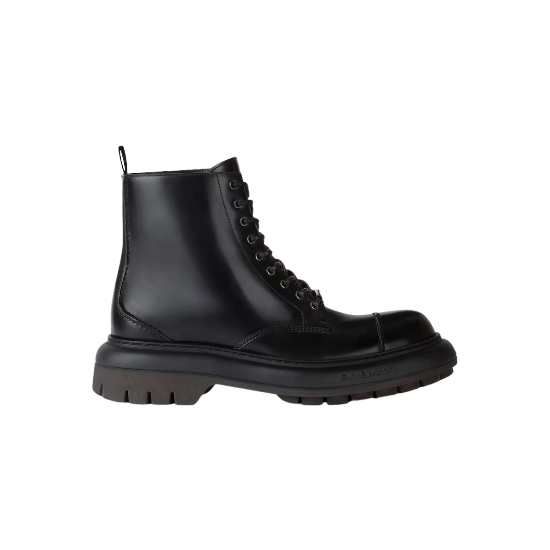 Givenchy Cargo Boots In Leather Black