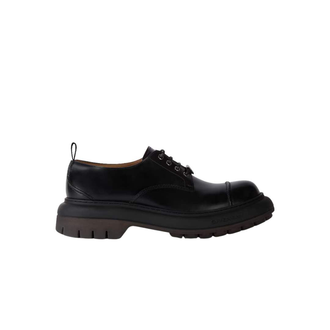 Givenchy Cargo Derbies In Leather Black