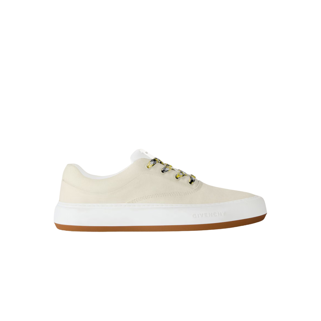 Givenchy New City Sneakers In Canvas Beige And Ivory