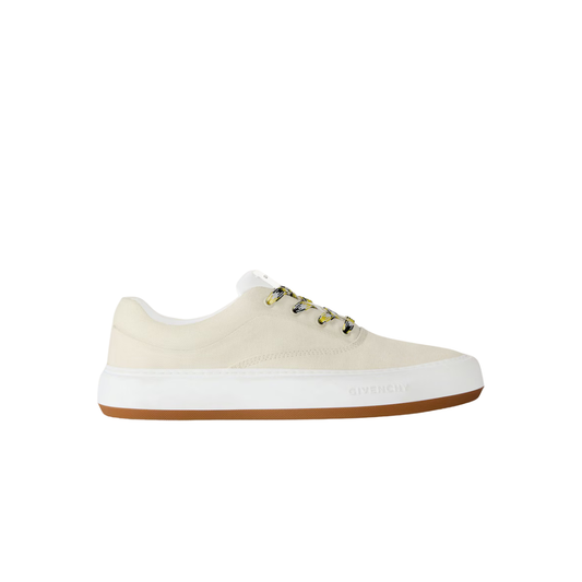 Givenchy New City Sneakers In Canvas Beige And Ivory