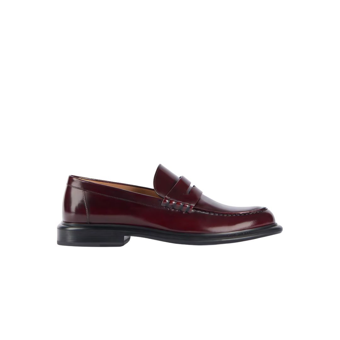 Givenchy Gent Loafers In Brushed Leather Burgundy