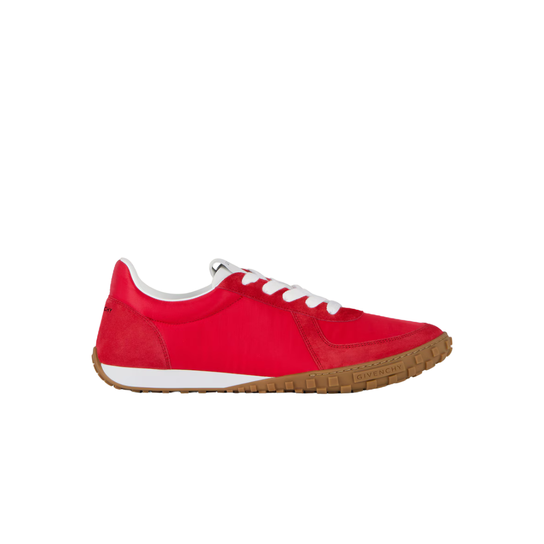 Givenchy Glide Sneakers In Nylon And Suede Vermillon