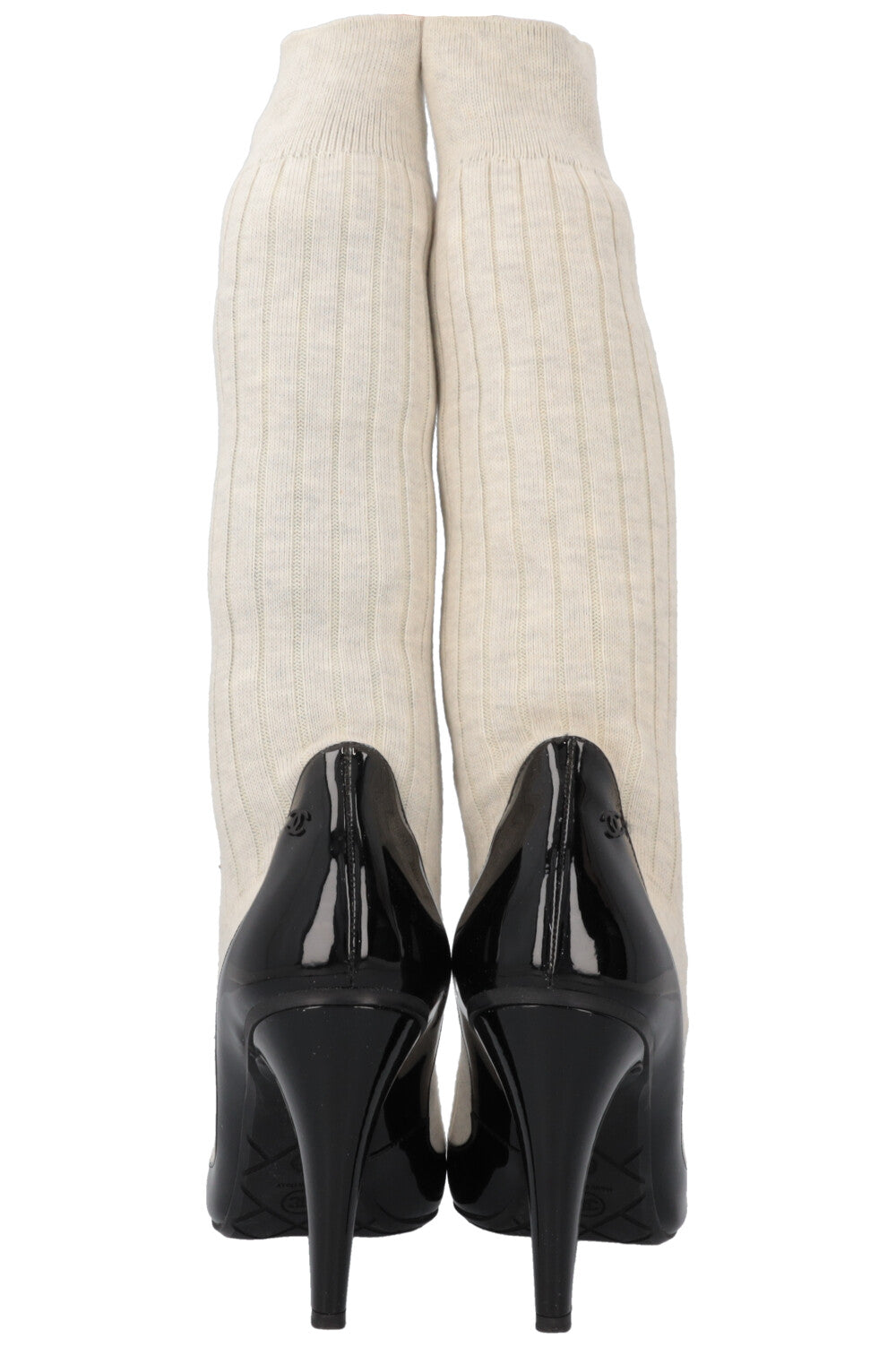 Sock Boots Patent Leather