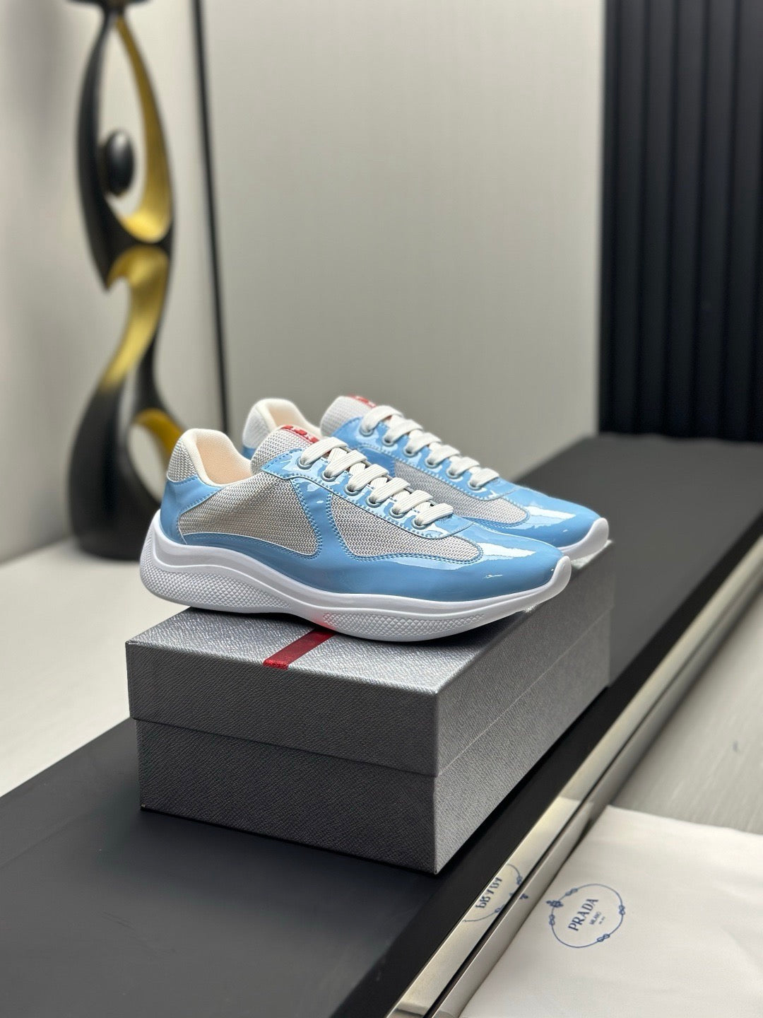 Prada America’s Cup Sneaker Light Blue