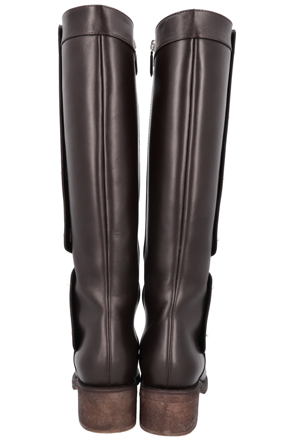 Boots Turnlock Knee High Boots Brown
