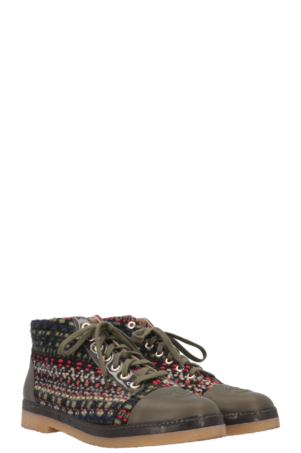 2015 Salzburg Tweed Ankle Boots Green