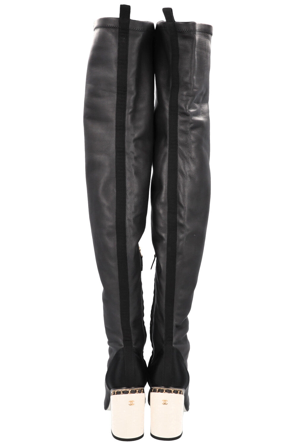Overknee Boots Leather Black
