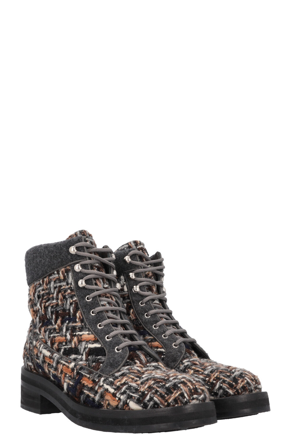Tweed Hiking Boots Multicolor