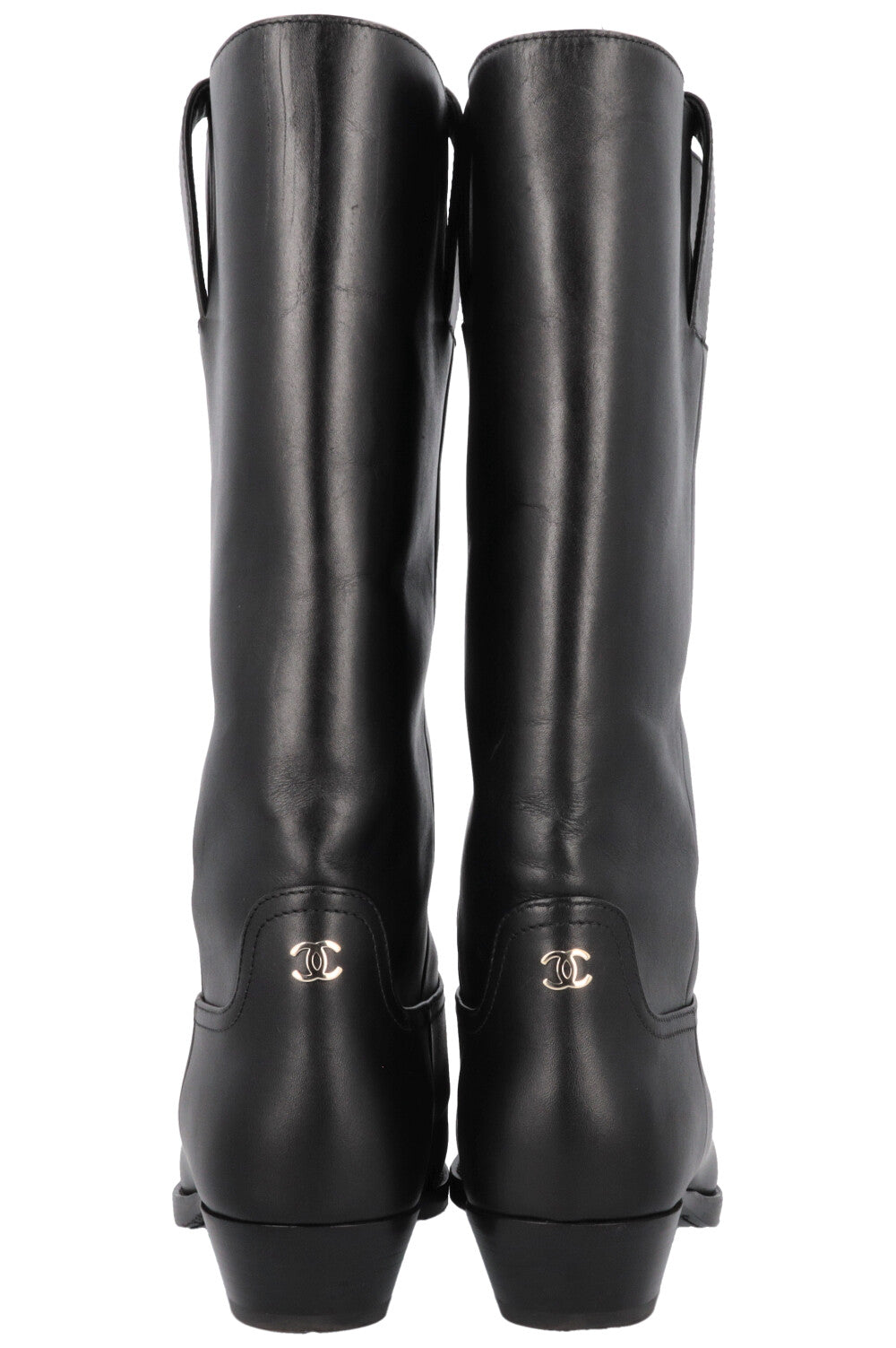 Cowboy Black Boots Leather